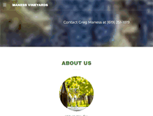 Tablet Screenshot of manessvineyards.com